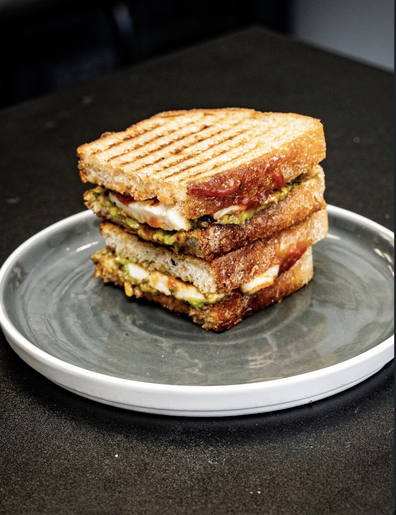 A freshly grilled toastie served at Create Coffee